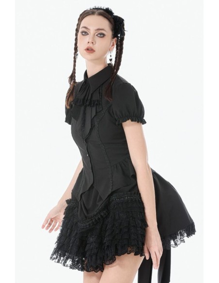 Camisa Gothic Victorian en Negro - Dark in Love