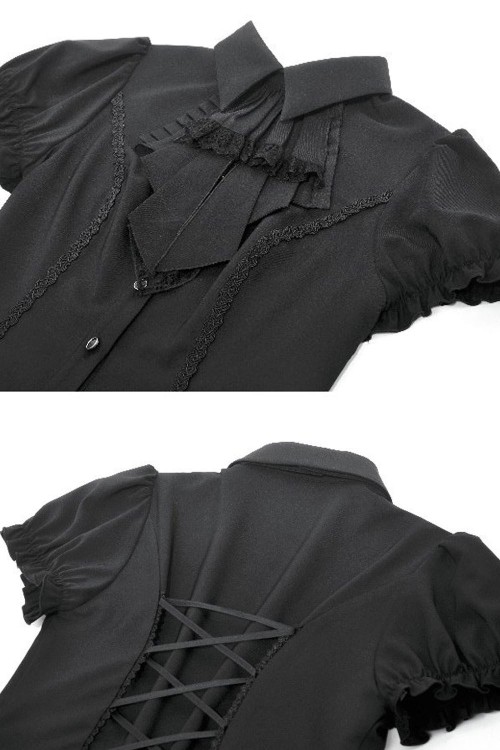 Camisa Gothic Victorian en Negro - Dark in Love