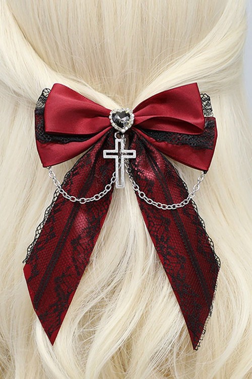 Lazo Para la Cabeza Jirai Silver Cross en Rojo