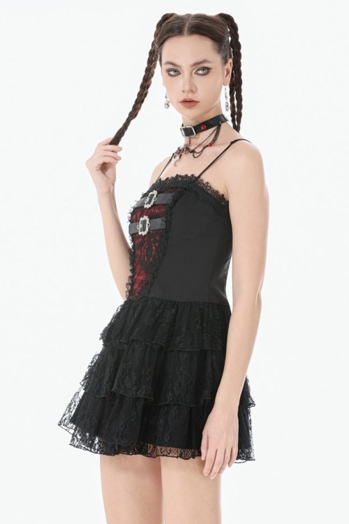 Crimson Shadow  Dress - Dark in Love