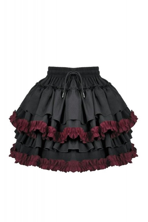 Falda Crimson Ruffle - Dark in Love