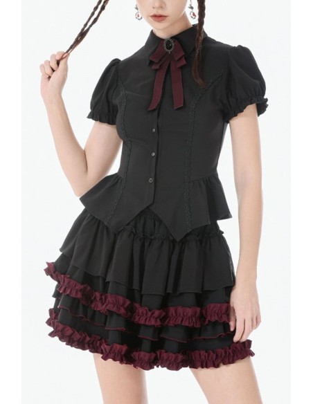 Falda Crimson Ruffle - Dark in Love