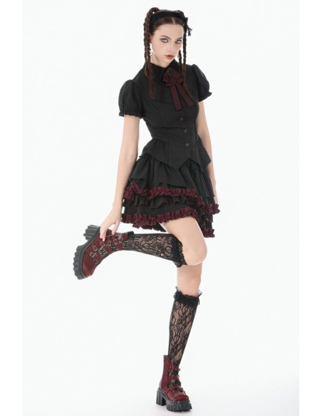 Falda Crimson Ruffle - Dark in Love