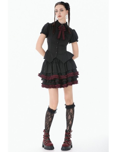 Falda Crimson Ruffle - Dark in Love