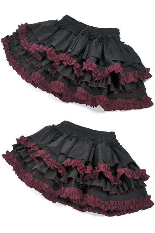 Falda Crimson Ruffle - Dark in Love