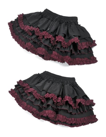 Crimson Ruffle Skirt - Dark in Love