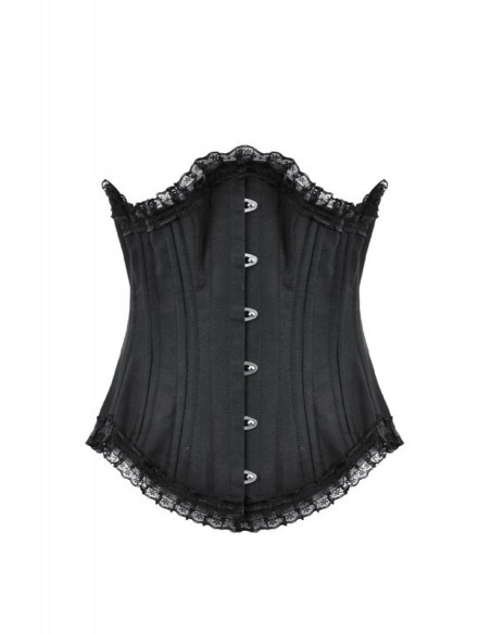 Longline Black Underbust Corset - Dark in Love