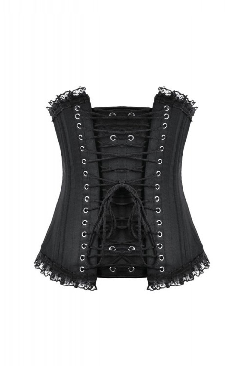 Longline Black Underbust Corset - Dark in Love