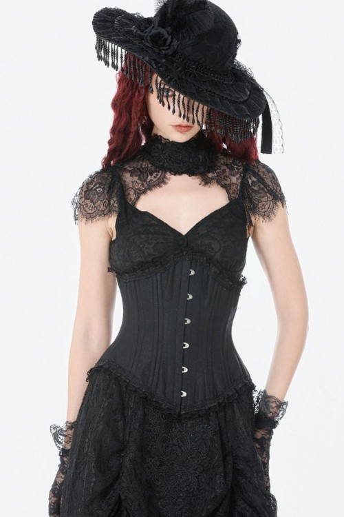 Corset Bajo Pecho Longline Negro - Dark in Love