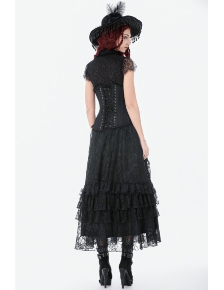 Longline Black Underbust Corset - Dark in Love