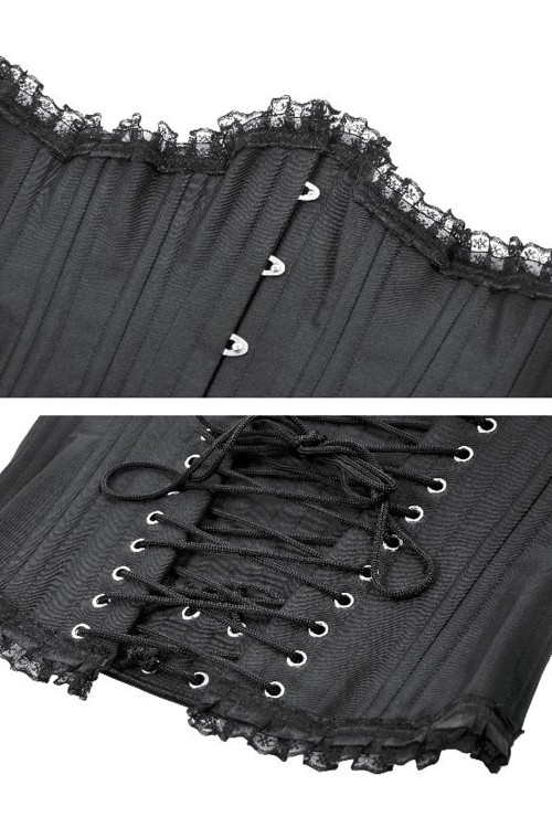 Corset Bajo Pecho Longline Negro - Dark in Love