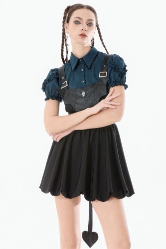 Mysterious Bat Pinafore Dress - Dark in Love