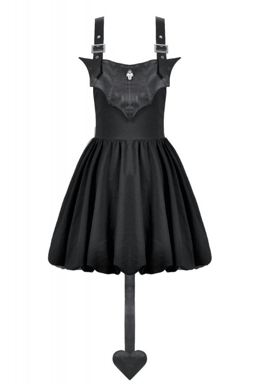 Mysterious Bat Pinafore Dress - Dark in Love