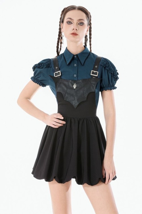 Mysterious Bat Pinafore Dress - Dark in Love