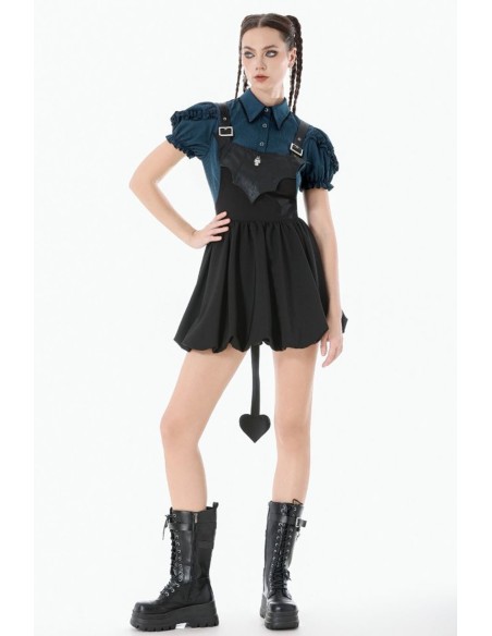Mysterious Bat Pinafore Dress - Dark in Love