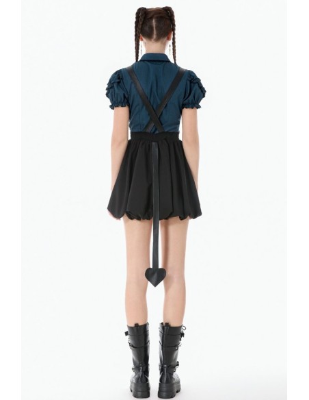 Mysterious Bat Pinafore Dress - Dark in Love