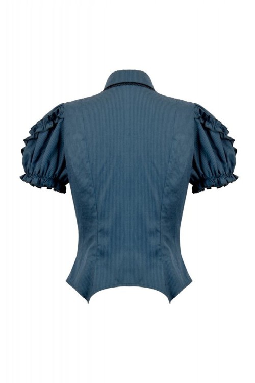 Gothic Academy Teal Blouse - Dark in Love