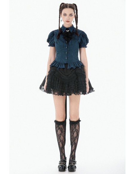 Blusa Gothic Academy Aguamarina - Dark in Love