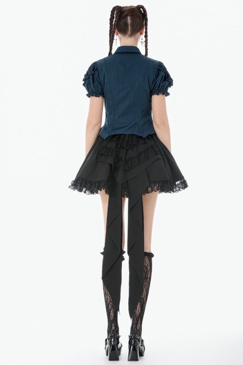 Blusa Gothic Academy Aguamarina - Dark in Love