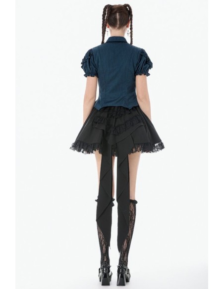 Blusa Gothic Academy Aguamarina - Dark in Love