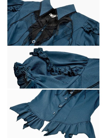 Blusa Gothic Academy Aguamarina - Dark in Love