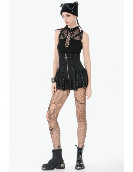 Short de Cintura Alta Punk Corset - Dark in Love