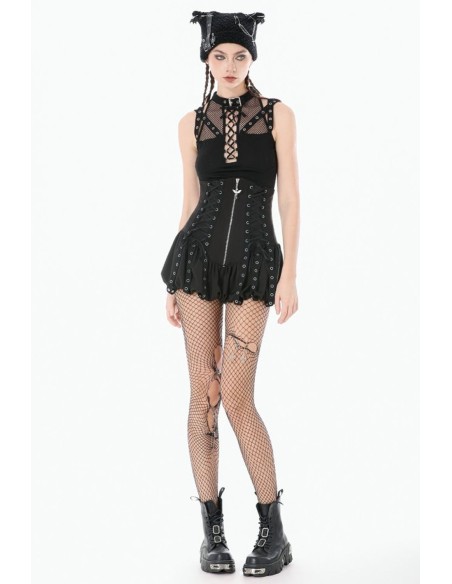 High Waist Punk Corset Shorts - Dark in Love