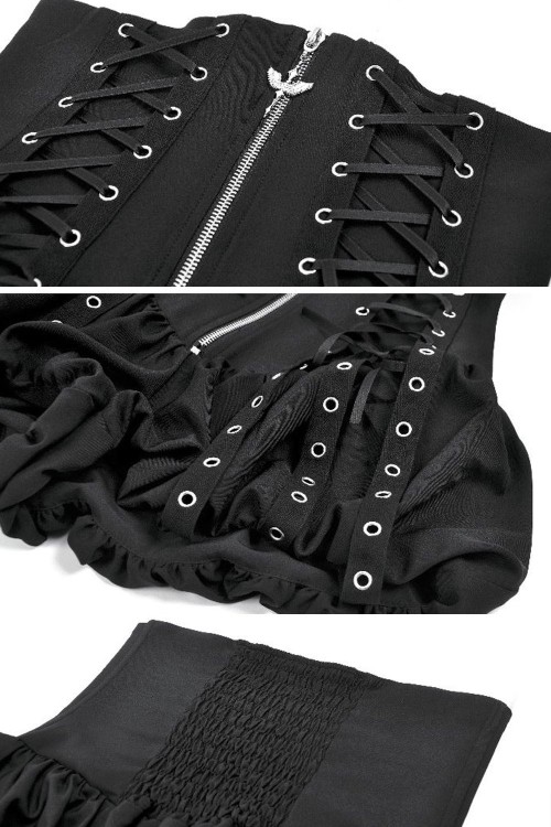High Waist Punk Corset Shorts - Dark in Love