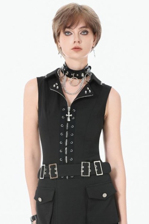 Top Corset Lace Up Punk - Dark in Love