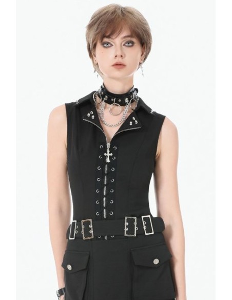 Lace Up Punk Corset Top - Dark in Love