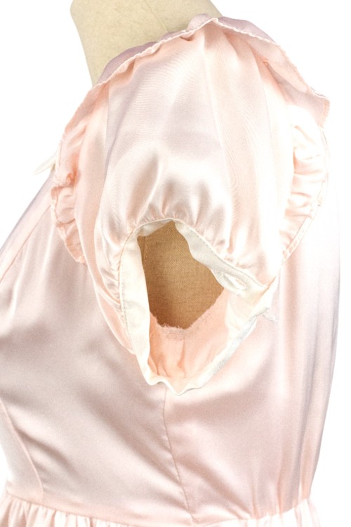 [Second Hand] Pink Satin Peter Pan Collar Ryousangata Dress - Ank Rouge