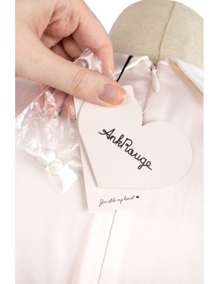 [2a mano] Vestido Ryousangata Satinado Rosa de Cuello de Peter Pan - Ank Rouge