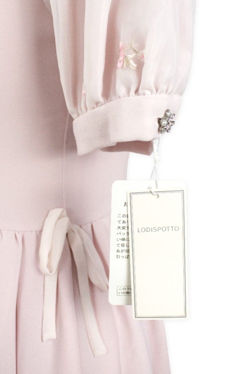 [Second Hand] Larme Floral Sleeve Dress in Pale Rose - Lodispotto