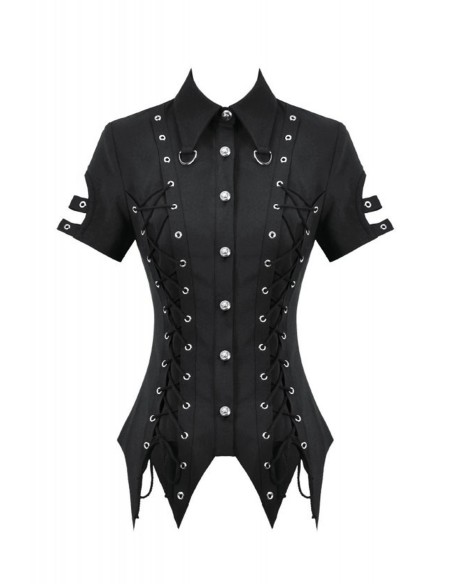 Camisa Ruptured Lace Up - Dark in Love