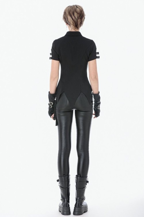 Ruptured Lace Up Shirt - Dark in Love