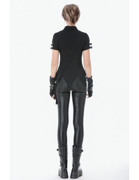 Ruptured Lace Up Shirt - Dark in Love