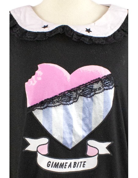 [2nd hand] Top Heart Chocolate Gimme a Bite in Black - Listen Flavor