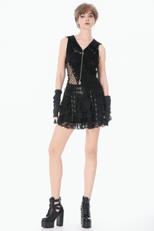 Punk Lace Skirt - Dark in Love