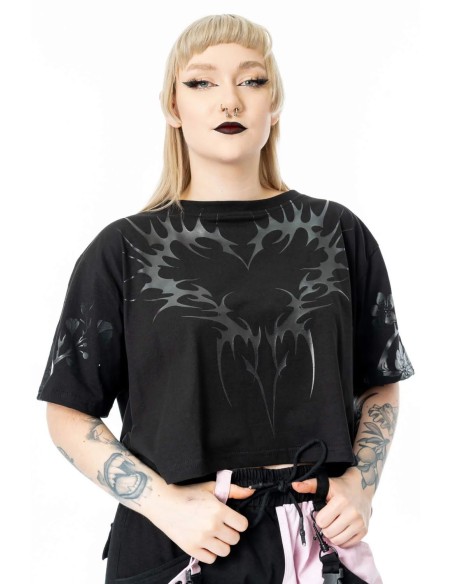 Crop Top Oversize Ceil - Chemical Black