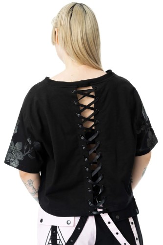 Oversize Ceil Crop Top - Chemical Black 2