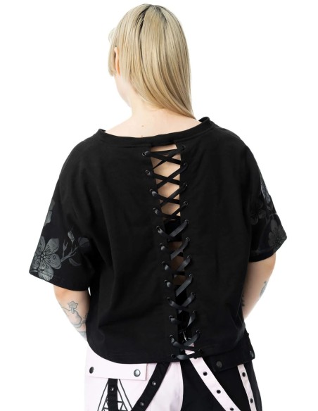 Oversize Ceil Crop Top - Chemical Black