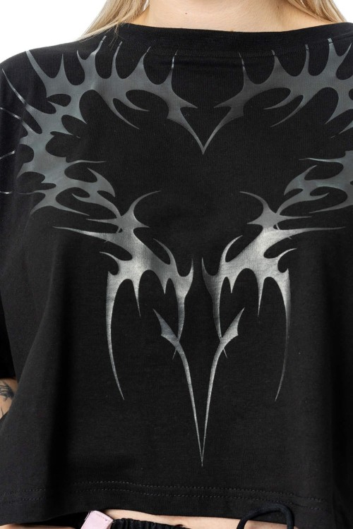 Crop Top Oversize Ceil - Chemical Black