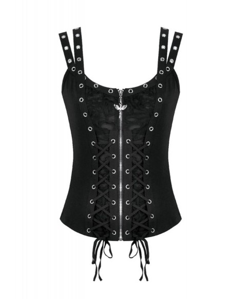 Top Punk Metal Lace Up - Dark in Love