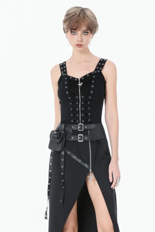 Top Punk Metal Lace Up - Dark in Love