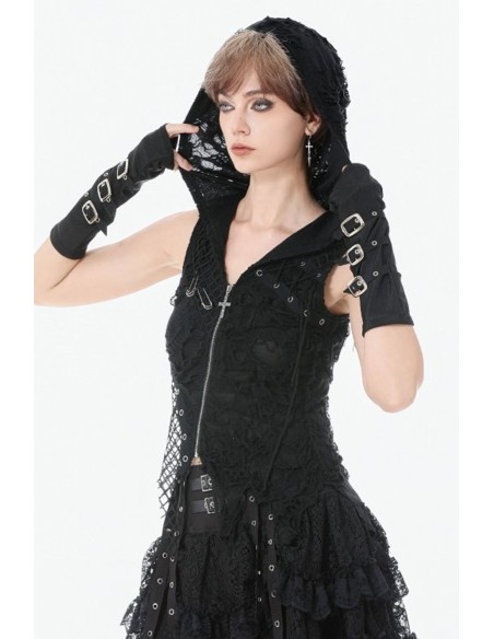 Rebel Punk Asymmetrical Top - Dark in Love