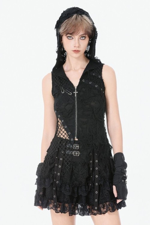 Rebel Punk Asymmetrical Top - Dark in Love