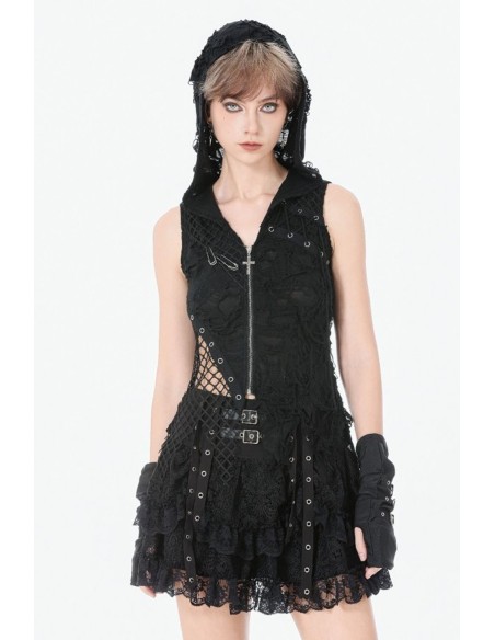 Rebel Punk Asymmetrical Top - Dark in Love