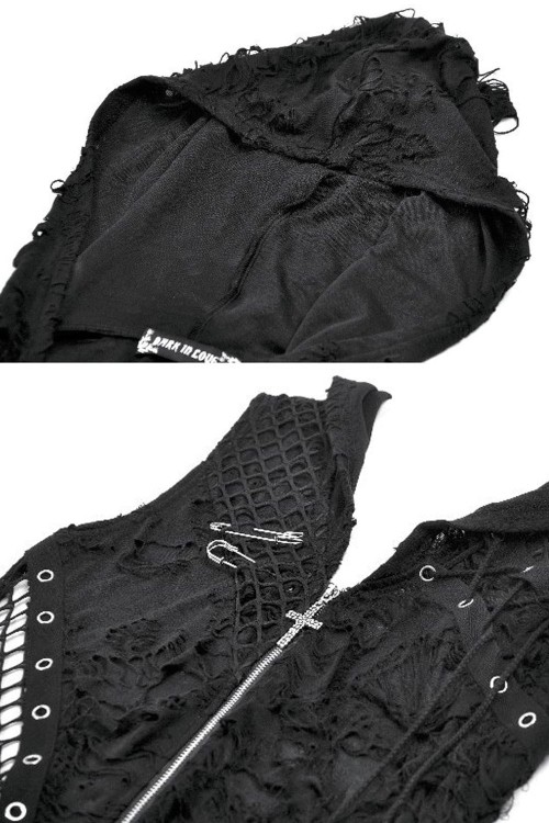 Rebel Punk Asymmetrical Top - Dark in Love