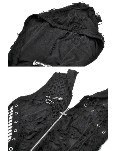 Rebel Punk Asymmetrical Top - Dark in Love