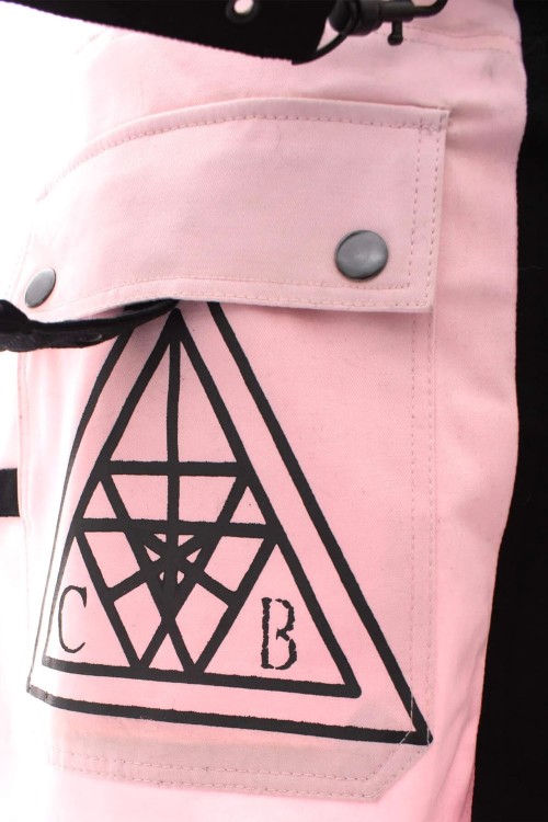 Veil and Void Mini Skirt Black x Pink - Chemical Black